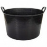 Tradineur - Capazo Multiusos Redondo con Asa - Fabricado en Plástico - Ideal para el transporte de objetos - Capacidad de 42 Lit