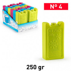 Tradineur - Pack de 4 Acumuladores de Frío N.º 4 - 250 G - Fabricado en Plástico - Ideal para mantener la temperatura en tu neve