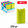 Tradineur - Pack de 4 Acumuladores de Frío N.º 4 - 250 G - Fabricado en Plástico - Ideal para mantener la temperatura en tu neve