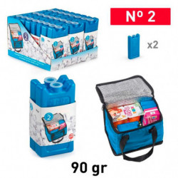 Tradineur - Pack de 4 Acumuladores de Frío N.º 2 - 90 G - Fabricado en Plástico - Ideal para mantener la temperatura en tu never