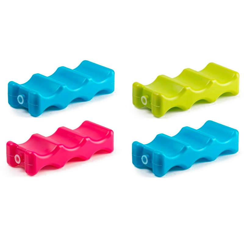 Tradineur - Pack de 4 Acumuladores de Frío para Latas - Fabricado en Plástico - Ideal para mantener la temperatura en tu nevera Tradineur - Pack de 4 Acumuladores de Frío para Latas - Fabricado en Plástico - Ideal para mantener la temperatura en tu nevera
