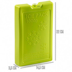 Tradineur - Pack de 4 Acumuladores de Frío N.º 8 - 1000 G - Fabricado en Plástico - Ideal para mantener la temperatura en tu nev
