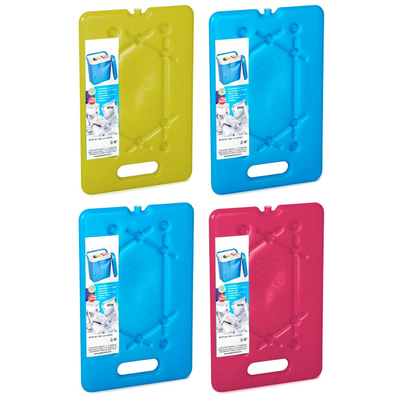 Tradineur - Pack de 4 Acumuladores de Frío N.º 11 - 800 G - Fabricado en Plástico - Ideal para mantener la temperatura en tu nev Tradineur - Pack de 4 Acumuladores de Frío N.º 11 - 800 G - Fabricado en Plástico - Ideal para mantener la temperatura en tu nev