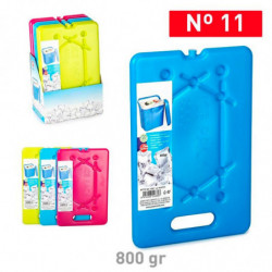 Tradineur - Pack de 4 Acumuladores de Frío N.º 11 - 800 G - Fabricado en Plástico - Ideal para mantener la temperatura en tu nev