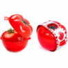 Tradineur - Pack de 2 Guardatomates - Fabricados en Plástico - Almacenamiento de Alimento - Diseño de Tomate - 8,5 x 10,5 x 12,5