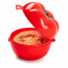 Tradineur - Pack de 2 Guardatomates - Fabricados en Plástico - Almacenamiento de Alimento - Diseño de Tomate - 8,5 x 10,5 x 12,5