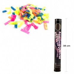 Tradineur - Pack de 2 cañones de confeti de aire comprimido, popper, cracker de confetti, cumpleaños, bodas, fiestas, celebracio