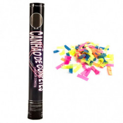Tradineur - Pack de 2 cañones de confeti de aire comprimido, popper, cracker de confetti, cumpleaños, bodas, fiestas, celebracio
