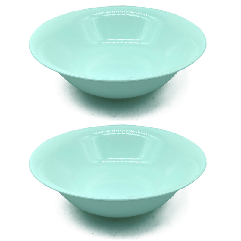 Tradineur - Pack de 2 Ensaladeras Redondas Modelo Elba - Fabricado en Vidrio Opal - ligeras y resistentes - ideales para el uso Tradineur - Pack de 2 Ensaladeras Redondas Modelo Elba - Fabricado en Vidrio Opal - ligeras y resistentes - ideales para el uso