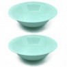 Tradineur - Pack de 2 Ensaladeras Redondas Modelo Elba - Fabricado en Vidrio Opal - ligeras y resistentes - ideales para el uso