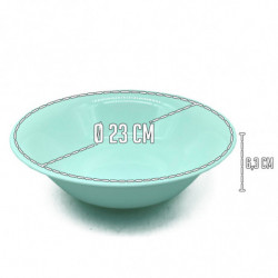 Tradineur - Pack de 2 Ensaladeras Redondas Modelo Elba - Fabricado en Vidrio Opal - ligeras y resistentes - ideales para el uso