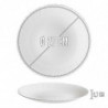 Tradineur - Pack de 6 Platos llanos modelo Titan - Fabricado en Vidrio Opal - Moderno diseño ondulado - Ideal para cenas familia