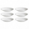 Tradineur - Pack de 6 Platos hondo modelo Titan - Fabricado en Vidrio Opal - Moderno diseño ondulado - Ideal para cenas familiar