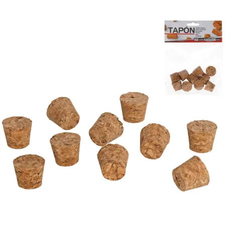 Tradineur - Pack de 10 tapones cónicos de corcho para botellas, garrafas, botes, frascos, bar, restaurante, vino, aceite, 20 x 1 Tradineur - Pack de 10 tapones cónicos de corcho para botellas, garrafas, botes, frascos, bar, restaurante, vino, aceite, 20 x 1