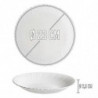 Tradineur - Pack de 6 Platos hondo modelo Titan - Fabricado en Vidrio Opal - Moderno diseño ondulado - Ideal para cenas familiar