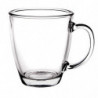 Tradineur - Pack de 6 Taza de vidrio Transparente - Modelo Lisboa - Capacidad de 30 CL - Apto para lavavajillas - Ideal para ser