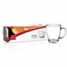 Tradineur - Pack de 6 Taza de vidrio Transparente - Modelo Lisboa - Capacidad de 30 CL - Apto para lavavajillas - Ideal para ser