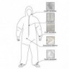 Tradineur - Pack de 2 trajes protectores de trabajo, mono desechable y ajustable, integral, protección, multiusos, bricolaje, me