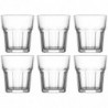 Tradineur - Pack de 6 Vasos modelo Aras - Fabricado en Cristal - Capacidad de 200 cc - Base gruesa - Apto para lavavajillas - Ø