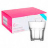 Tradineur - Pack de 6 Vasos modelo Aras - Fabricado en Cristal - Capacidad de 200 cc - Base gruesa - Apto para lavavajillas - Ø