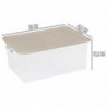Tradineur - Caja de Almacenamiento Transparente N.º 13 - 55 Litros - Fabricado en Plástico - Cierre Hermético y Seguro - 27,5 x