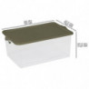 Tradineur - Caja de Almacenamiento Transparente con tapa N.º 13 - 55 Litros - Fabricado en Plástico - Cierre Hermético y Seguro