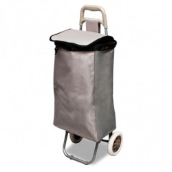 Tradineur - Carro de compra modelo "Trolley" - Fabricado en Poliéster y Metal - Ligero y resistente - 90 x 35 x 30 cm - Color Al