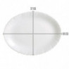 Tradineur - Pack de 2 Fuentes Ovaladas - Fabricado en Vidrio Opal - Bordes Ondulados - Ideal tanto para la hostelería como el ho