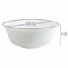 Tradineur - Ensaladera Redonda - Fabricado en Vidrio Opal - Bordes Ondulados - Ideal tanto para la hostelería como el hogar - Ø