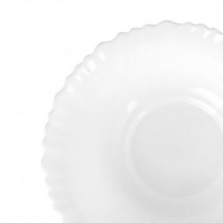 Tradineur - Ensaladera Redonda - Fabricado en Vidrio Opal - Bordes Ondulados - Ideal tanto para la hostelería como el hogar - Ø