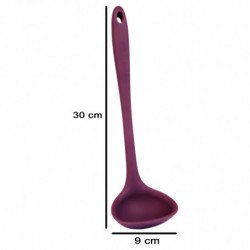 Tradineur - Cazo para servir, silicona resistente al calor, no raya, apto para lavavajillas, libre de BPA, repostería, cocina (V
