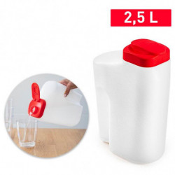 Tradineur - Jarra de plástico para servir agua, bebidas frías, translúcida, frigorífico, nevera, cocina, fabricada en España (Ta