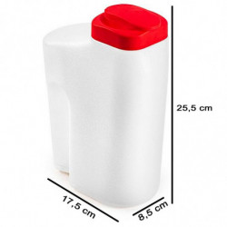 Tradineur - Jarra de plástico para servir agua, bebidas frías, translúcida, frigorífico, nevera, cocina, fabricada en España (Ta