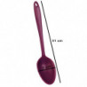 Tradineur - Cucharón de silicona, resistente al calor, no raya, apto para lavavajillas, libre de BPA, repostería, cocina (Violet