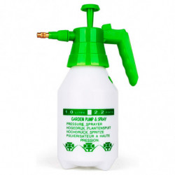Tradineur - Botella pulverizadora manual de plástico, recipiente para sulfatar con boquilla ajustable, riego, flores, jardinería