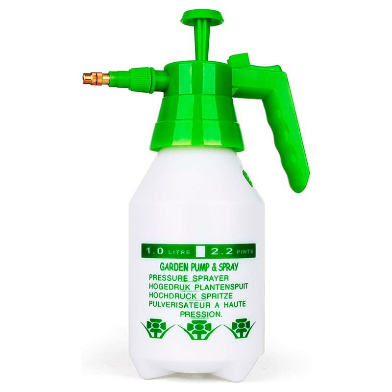 Tradineur - Botella pulverizadora manual de plástico, recipiente para sulfatar con boquilla ajustable, riego, flores, jardinería Tradineur - Botella pulverizadora manual de plástico, recipiente para sulfatar con boquilla ajustable, riego, flores, jardinería