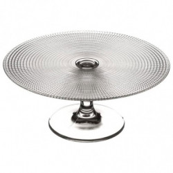 Tradineur - Expositor para tartas con pie - Fabricado en Cristal - Fácil limpieza y Durabilidad - Ideal para Pasteles y diversos