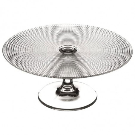 Tradineur - Expositor para tartas con pie - Fabricado en Cristal - Fácil limpieza y Durabilidad - Ideal para Pasteles y diversos