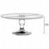 Tradineur - Expositor para tartas con pie - Fabricado en Cristal - Fácil limpieza y Durabilidad - Ideal para Pasteles y diversos