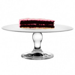 Tradineur - Expositor para tartas con pie - Fabricado en Cristal - Fácil limpieza y Durabilidad - Ideal para Pasteles y diversos