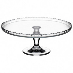 Tradineur - Expositor para tartas con pie - Fabricado en Cristal - Fácil limpieza y Durabilidad - Ideal para Pasteles y diversos