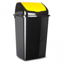 Tradineur - Cubo de basura con tapa basculante para reciclaje - Fabricado en plástico - Capacidad: 50 Litros - Reciclaje para Pl