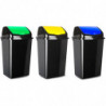 Tradineur - Cubo de basura con tapa basculante para reciclaje - Fabricado en plástico - Capacidad: 50 Litros - Reciclaje para Pl