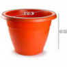 Tradineur - Maceta Redonda "Terracota" - Fabricado en Plástico - Macetero apto para Exterior e Interior del hogar - Ø 50 cm - Co