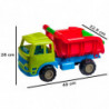 Tradineur - Camión Dumper de juguete, vehículo de plástico resistente para niños, jugar en la arena, playa, parque - 49 x 22,5 x