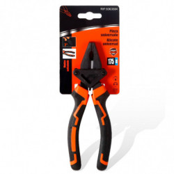 Tradineur - Alicate universal, ergonómico, alicates de alta resistencia con mango antideslizante, acero y plástico, cortar alamb