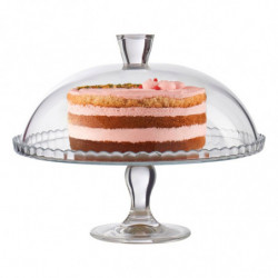 Tradineur - Expositor para tartas con tapa - Fabricado en Cristal - Fácil limpieza y Durabilidad - Ideal para Pasteles y diverso