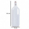 Tradineur - Pack de 6 botellas de plástico con asa y tapón a presión, reutilizable, agua, leche, batidos, zumos, refrescos, frig