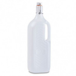 Tradineur - Pack de 6 botellas de plástico con asa y tapón a presión, reutilizable, agua, leche, batidos, zumos, refrescos, frig