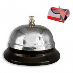 Tradineur - Pack de 2 timbres de recepción, sonido claro, escritorio, mesa, llamada, servicio, restaurante, cocina, hotel (Plate